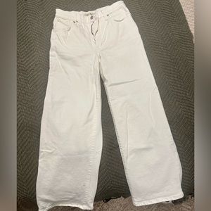 Madewell Vintage Wide Leg Crop White Jeans